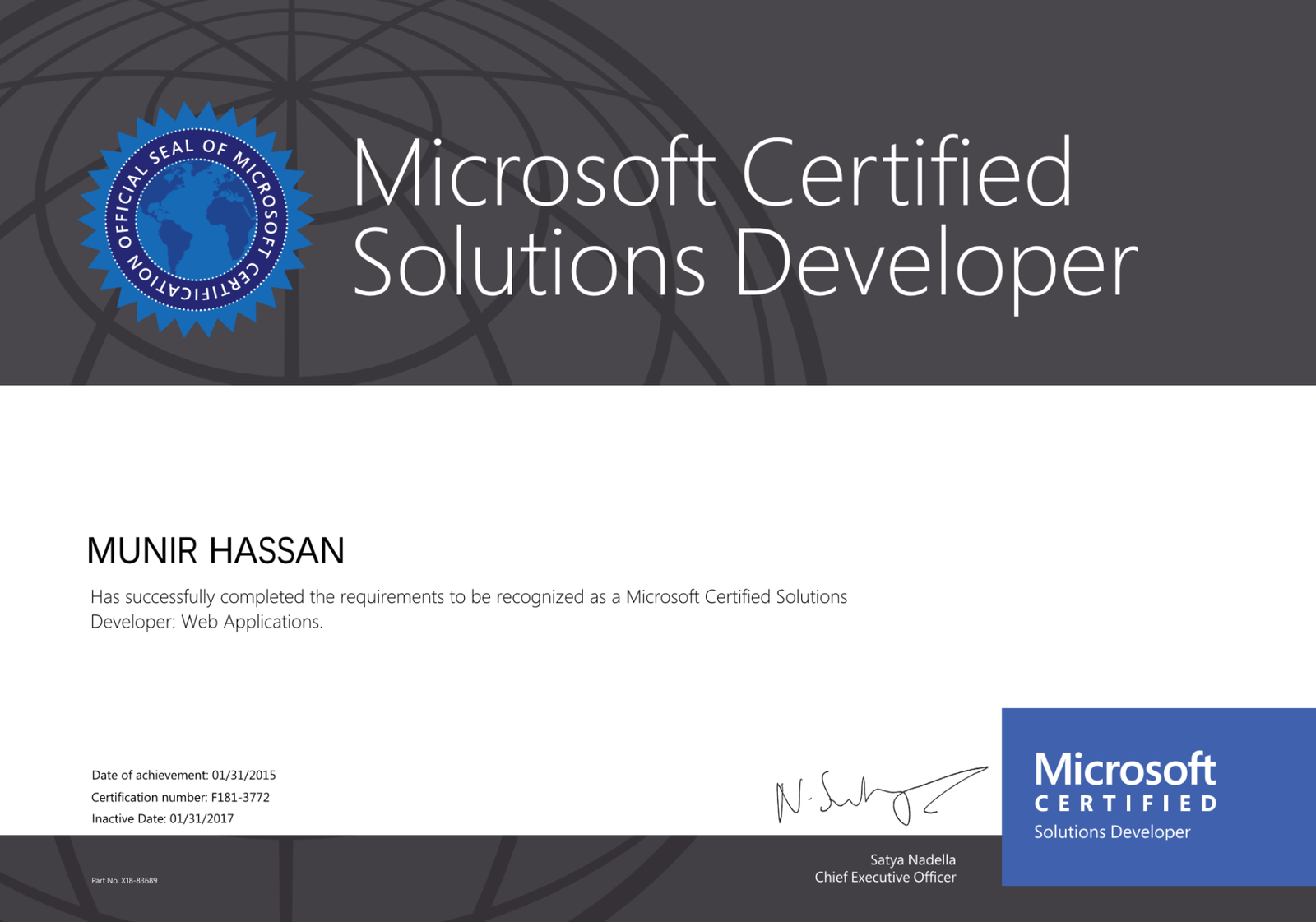 Microsoft Certified Solutions Developer