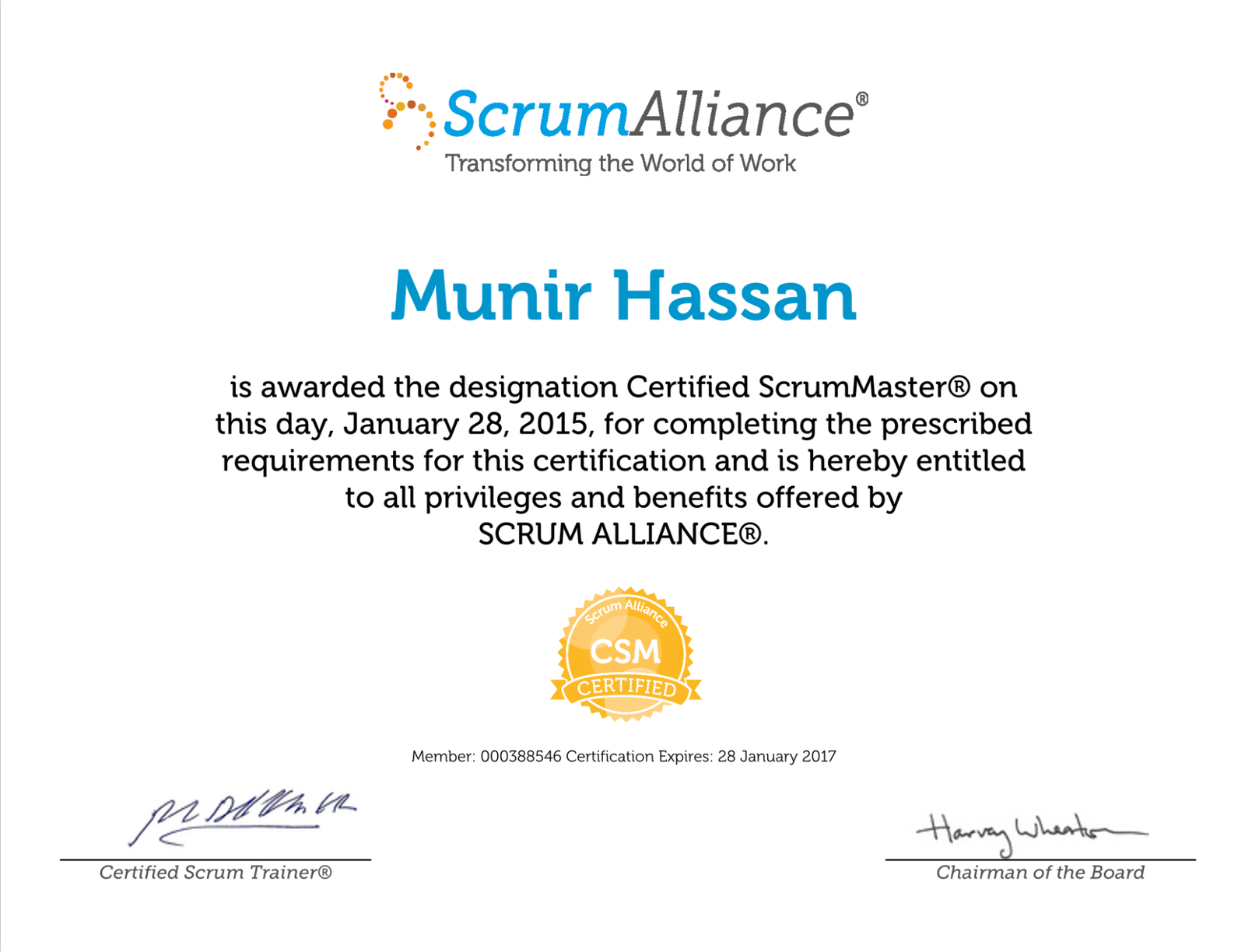 Certified ScrumMaster